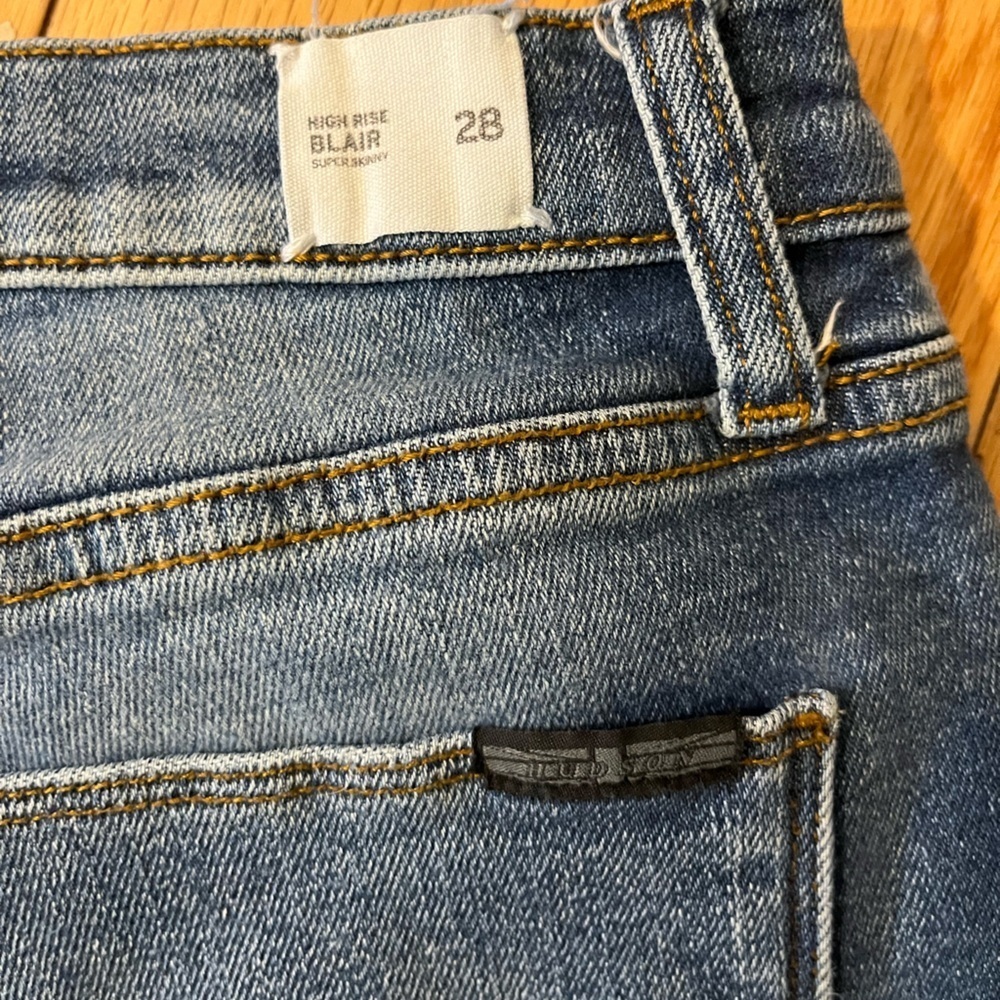 Hudson Blair Super Skinny Jeans Distressed Medium Wash Sz 28 - Picture 8 of 10